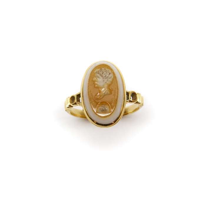 18th century banded agate intaglio of Brutus